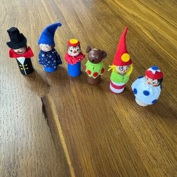 KATHE KRUSE Circus Birthday Ring Set 12 Animal Toys Original Box Cherry Wood - Picture 4 of 13